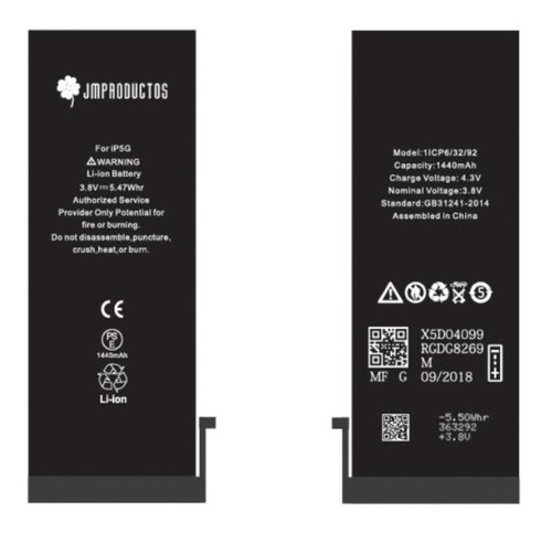 Bateria Compatible iPhone 5 5c 5s Se + Instalacion 