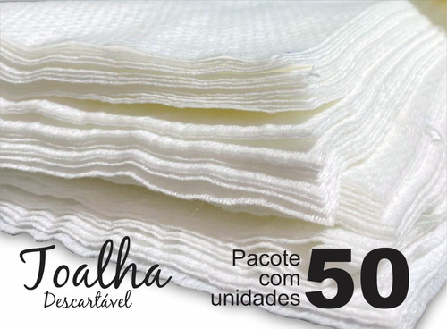 Toalha Descartável 50 Unid. 20x40 De Viscose