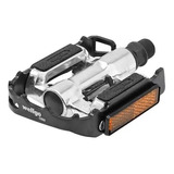 Pedal Wellgo C2 Plataforma Com Clip Mtb Alumínio 9/16  Prata