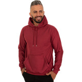 Buzo De Capota Hoodie Vinotinto Algodon Perchado Monaco 250g