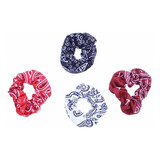 Colet Scrunchies Diseño Rockabilly Vintage 3 Unidades