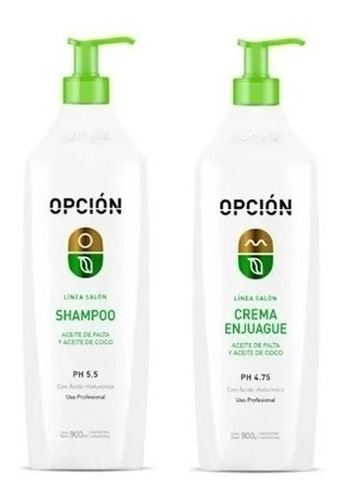 Kit Shampoo Y Acondicionador Opcion Aceite Palta Coco 900ml