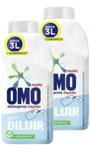 Detergente Liquido Para Diluir Omo 2 X 500 Ml