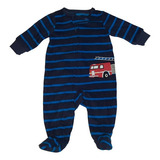 Pijama Bebe Enteriza Azul Rayas