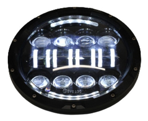 Optica Faro Led 7 PuLG Wrangler Jeep Willy F100 4 Fun El Par Foto 5