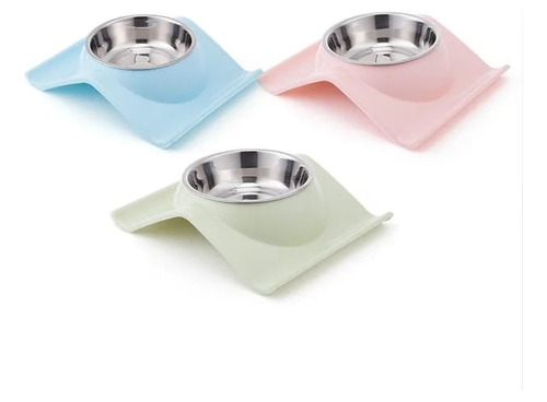 Plato De Comida Para Gato Perro Cuenco Antiderrame 2 Piezas