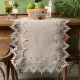 Artable Camino De Mesa Gris Cafe Rustico De Macrame Para Toc