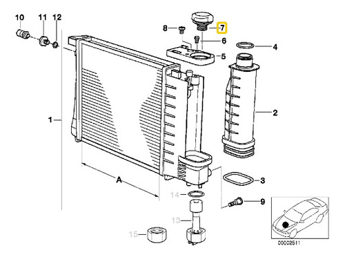 Tapa Deposito Refrigerante Bmw Serie 3' E46 316ti N45 Foto 5