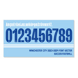 Tipografía Manchester City Font 2023-2024 Archivo Otf, Eps.