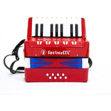 Acordeon Farinelli Infantil Teclas Rojo 17k8bs Acjrfron 