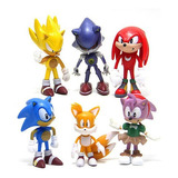 Set 6 Figuras Sonic El Erizo 6cm Regalos Niños Niñas