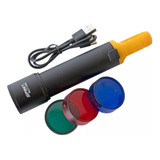 Linterna Spinit Multifunción 550r Recargable Usb Filtros Rgb