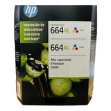 Combo 2 Cartuchos Tinta Hp 664xl Tricolor F6v30al Original