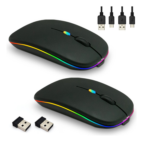 Mouse Inalámbrico Y Silencioso Bluetooth 2.4g Recargable