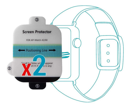 Protector Para Apple Watch Serie 7 41mm X 2 Uds