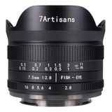 Lente Ojo De Pez 7artisans De 7,5 Mm F2.8 Ii Para Canon Eos-