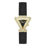 Reloj Guess Para Mujer De 34 Mm - Correa Negra Tono Dorado