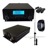 Transmissor P/ Rádio Fm 15w Preto Modelo Novo Completo