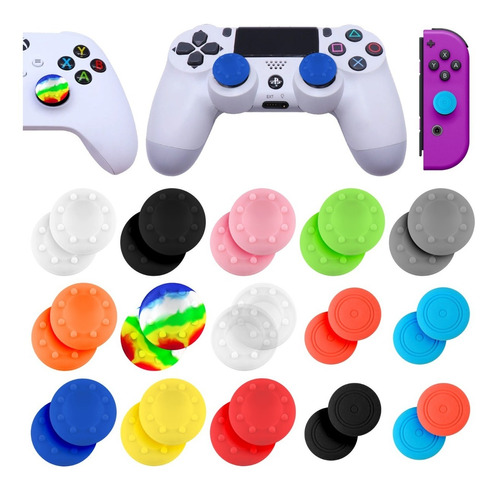 30 Gomas Thumb Silicón Para Ps4 Ps5 Xbox Palanca Joystick 