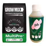 Kit Sustrato Grow Mix Indoor X 20 Lts Ph Menos (-) 250 Pr*-