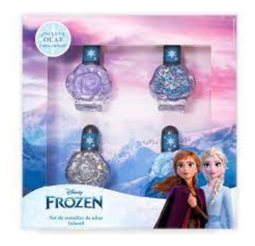 Set Infantil Nail Art Frozen Ii Set 4 Esmaltes Disney