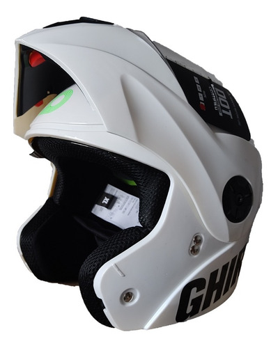 Casco De Niño Para Moto Abatible Certificado Ghira Con Gafas