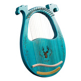 Pegatina Lyre Harp Extra Picks Strings Strings, 16 Cuerdas,