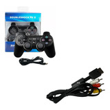 Control Inalámbrico Compatible Con Ps3 Cable Carga Video Rca