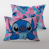 Funda De Almohada Doble Estampa Stitch Con Tapa Almohada