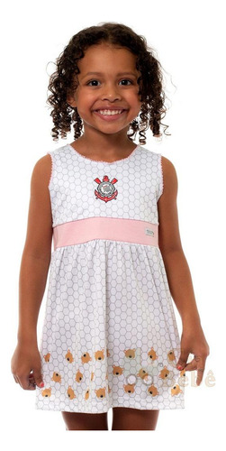 Vestido Infantil Corinthians Ursinhos Oficial