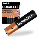 Pilhas Alcalina Aaa 8 Unidades Duracell