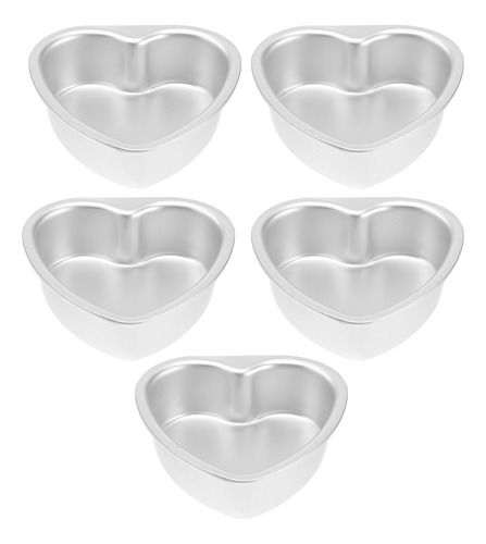 Molde De Aluminio Con Forma De Corazón, 5 Unidades