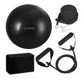 Set Pelota Yoga Esferodinamia + Ladrillo Bandas Inflador Gym