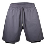 Short Fitness Mao Train Hard Gris Hombre 12614.5go