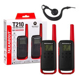 Kit Rádio Comunicador Motorola 32km Talkabout T210br + Fone