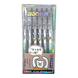 Pack 12 Lápices Tinta Gel 100% Borrable Diseño Kawaii Color De La Tinta 1 Color Del Exterior Oso Polar