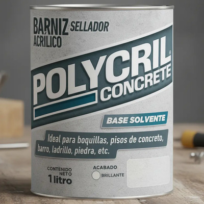 Sellador Barniz Acrilico Polycril Concrete 1l Aspecto Mojado | Meses sin interés