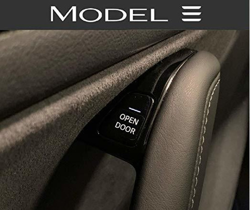 Tesla Model 3 'puerta Abierta' Botón Pegatinas (juego De 8)