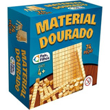 Material Dourado C/74 Peças Em Madeira Pedagógico Matemática