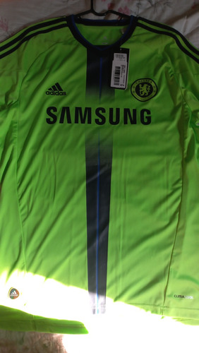 Camisa Chelsea 2010-2011 Verde Terceiro Uniforme Etiqueta