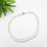 Pulsera Oro Blanco 18 Kilates Grumet 20cm X 8mm Gruesa 2023