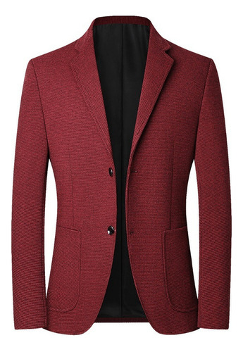 Blazer Urbano, Informal Y Liso Para Hombre, Rojo