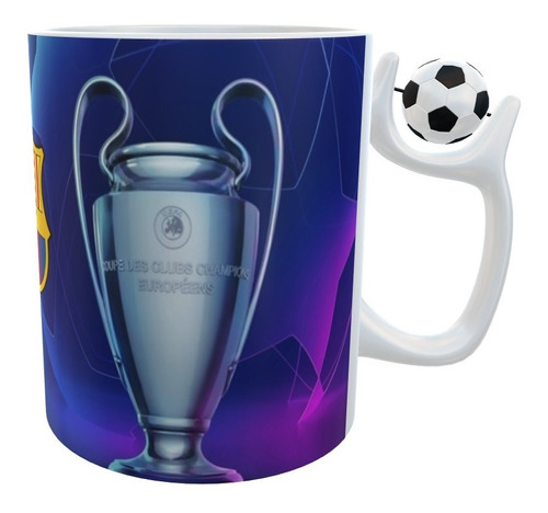 Mug Fc Barcelona Uefa Champions League Con Balon En Oreja