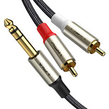 Cable De Audio De 1/4 Rca Dual, Conector Macho Trs De 6...