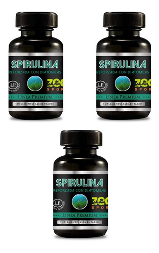 Pack 3 Spirulina Silicio X 90 Cáps. Envío Gratis. Adelgazar