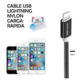Cable Lightning iPhone Certificado Nylon Carga Rápida 3 Mts
