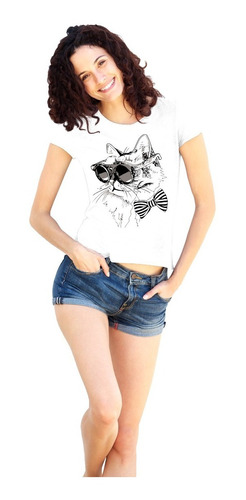 Camisetas De Mujer Diseños Animados De Gatos Juvenil