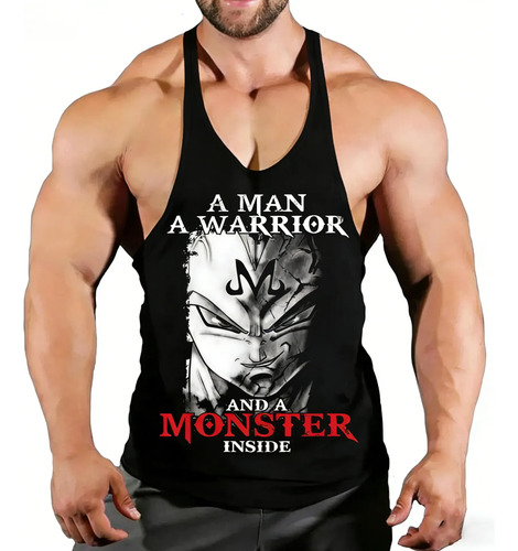 Camiseta Olímpica Hombre Dragon Ball Z Vegeta Gym Tank Top