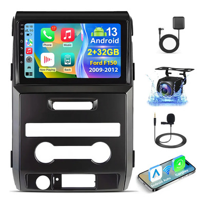 Estéreo Para Ford F150 2009-2012 2+32g Con Inalámbrico Carplay And Android Auto Autoestéreo Con Ahd Cámara Gps Wifi 4x60w 1280*720px 2din Bluetooth Android 13 | Envío gratis