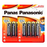 8 Pilhas Alcalinas Aa Panasonic (2 Cart)